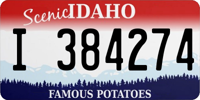 ID license plate I384274