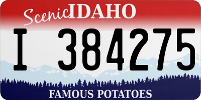 ID license plate I384275