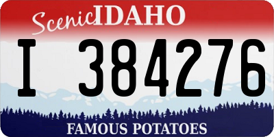ID license plate I384276