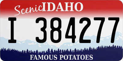 ID license plate I384277