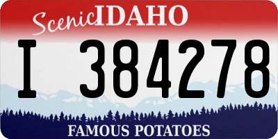 ID license plate I384278