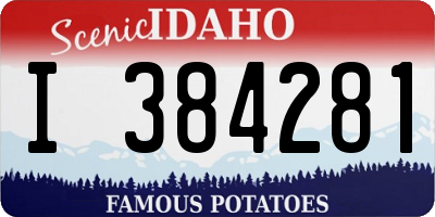 ID license plate I384281
