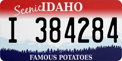 ID license plate I384284