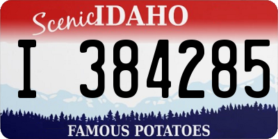 ID license plate I384285