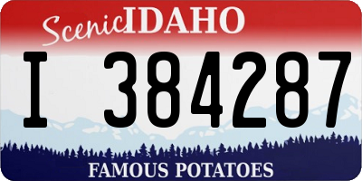 ID license plate I384287