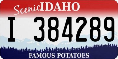 ID license plate I384289