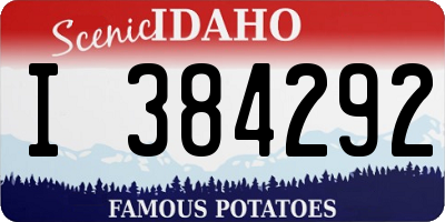 ID license plate I384292