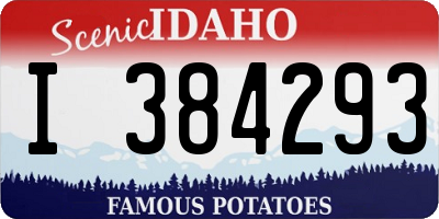 ID license plate I384293
