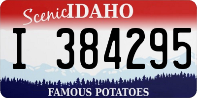 ID license plate I384295