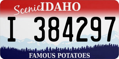 ID license plate I384297