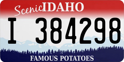 ID license plate I384298