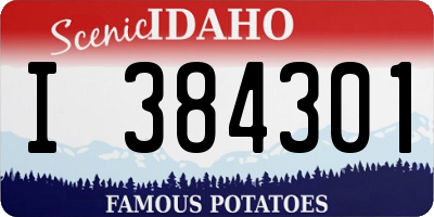 ID license plate I384301