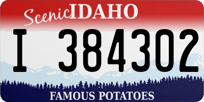 ID license plate I384302
