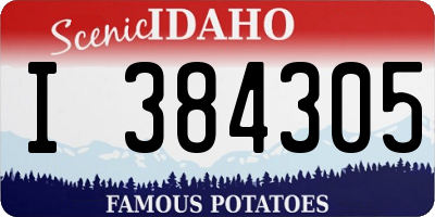 ID license plate I384305