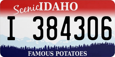 ID license plate I384306