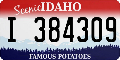 ID license plate I384309