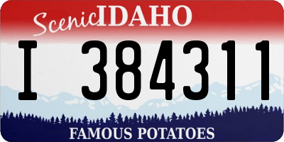 ID license plate I384311