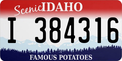 ID license plate I384316