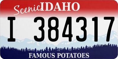 ID license plate I384317