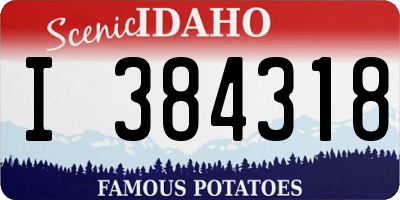 ID license plate I384318