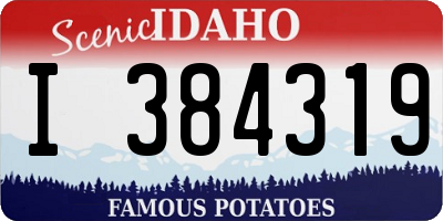 ID license plate I384319
