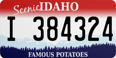 ID license plate I384324
