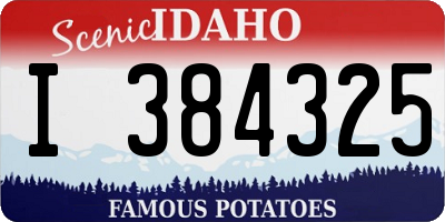 ID license plate I384325