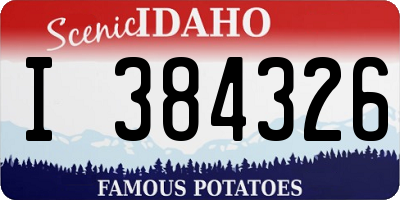 ID license plate I384326