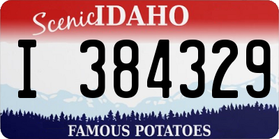 ID license plate I384329