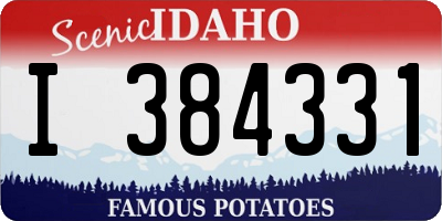 ID license plate I384331