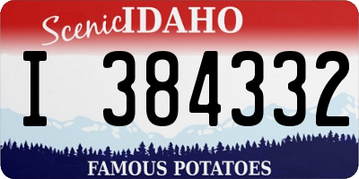 ID license plate I384332