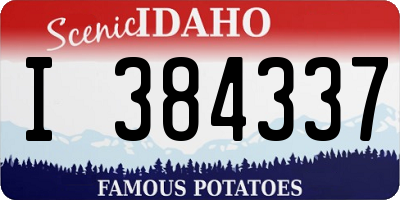 ID license plate I384337