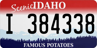 ID license plate I384338