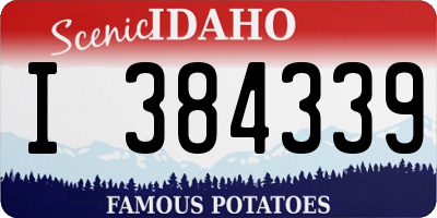 ID license plate I384339