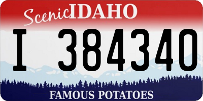 ID license plate I384340