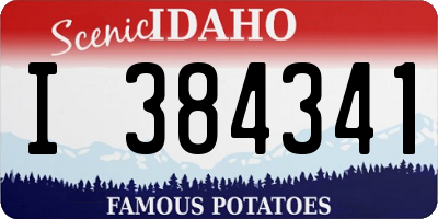 ID license plate I384341