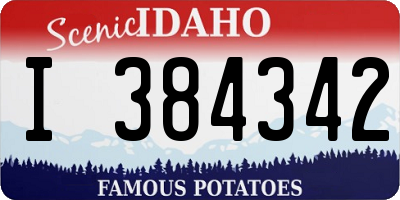 ID license plate I384342