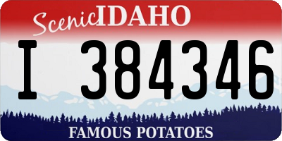 ID license plate I384346