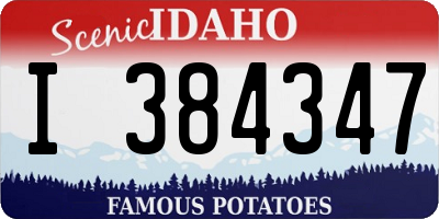 ID license plate I384347