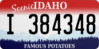 ID license plate I384348