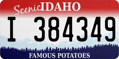 ID license plate I384349