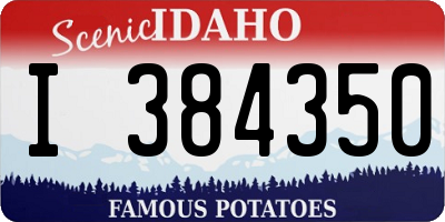 ID license plate I384350