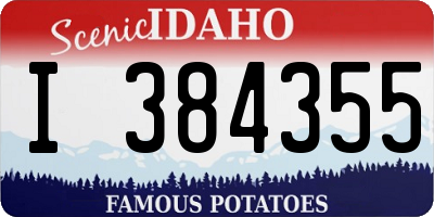 ID license plate I384355