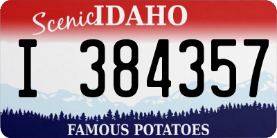 ID license plate I384357
