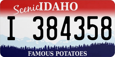 ID license plate I384358
