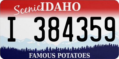 ID license plate I384359