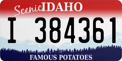ID license plate I384361