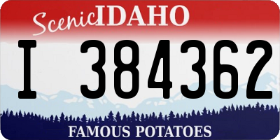 ID license plate I384362
