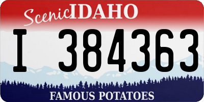 ID license plate I384363