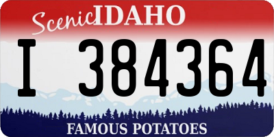ID license plate I384364
